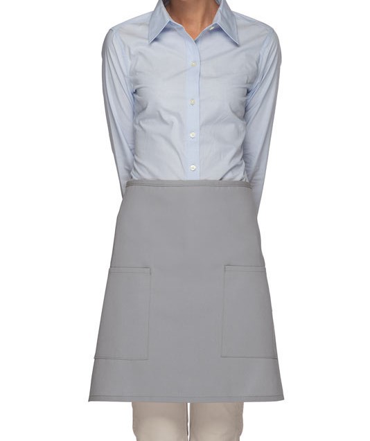 Adult Silver Gray Mid Length Waist Aprons
